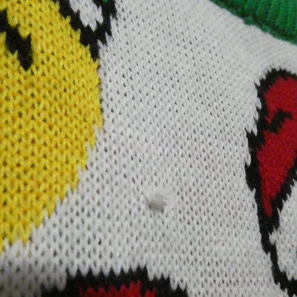 HAPPY HOLIDAYS | small, s | Emoji and Striped | Ugly Christmas Sweater | Unisex - Picture 15 of 15